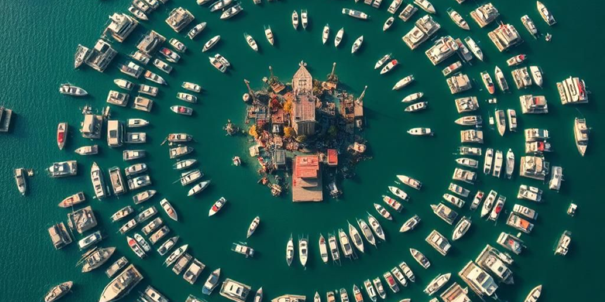 Sinking Man floating city concept